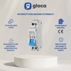 สวิตช์แม่เหล็กไฟฟ้า Jx30อัตโนมัติ, 1P + N 10A C10 220V DIN Rail Breaker สำหรับป้องกันไฟฟ้า - Product Image 2