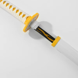Épée Nichirin de <span class=keywords><strong>Zenitsu</strong></span> Agatsuma, <span class=keywords><strong>Katana</strong></span> sans lame pour cosplay, unisexe, pour les 5 ans et plus - Product Image 4