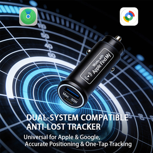 Localizzatore GPS per iOS con certificazione MFi, Caricabatterie Wireless per Auto PD/QC 60W, Kit Smart per Veicoli con Funzione Anti-smarrimento e App Hub Compatibile con <span class=keywords><strong>Apple</strong></span> Find My e Android Find - Product Image 3