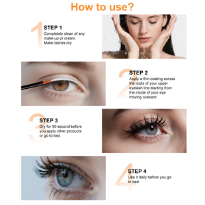 Bestes Natürliches Wimpernwachstums- und Augenbrauenserum Fortschrittliche Wimpernflüssigkeit Chinesisches Gold- und Weiß-Rizinusöl Wimpernwachstumsbehandlung - Product Image 6