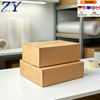 Boîtes d'expédition rigides en carton ondulé personnalisées 6" x 4" x 2" avec pelliculage mat, matériaux recyclés, fermeture magnétique et poignée pour le consommateur