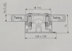 Igercn Thương Hiệu 250V ABS Lật Máy Tính Để Bàn Ổ Cắm Điện Hộp Dữ Liệu Châu Âu Vòng Mở Phong Cách Cho Văn Phòng Và Nhà Bếp IP44 Mức Độ - Product Image 4