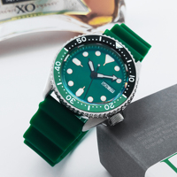Montre de plongée automatique de haute qualité personnalisée 42 mm avec saphir lumineux sans logo, mouvement NH36, montre mécanique de luxe pour homme