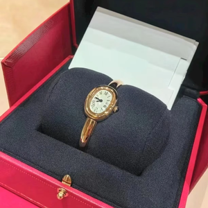 Mini Baignoire Ronde Or Bracelet En Acier Inoxydable Montre À Quartz De Luxe Premium Pour Femmes 31mm Résistant À L'eau 30m Fermoir Caché - Product Image 1