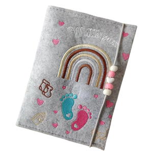 Porte-documents de voyage allemand avec logo personnalisé, impression de carte de <span class=keywords><strong>santé</strong></span> du nouveau-né, couverture de <span class=keywords><strong>passeport</strong></span> en feutre pour carte de maternité - Product Image 1
