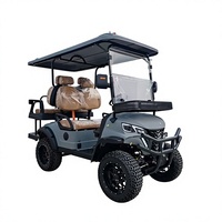 Carrito de Golf Eléctrico Elevado Tarion 2+2 de 4 Plazas, Batería para Carretera, Buggy de Caza, Velocidad de 35 KM/H, Alcance de 90 km para Transporte Turístico