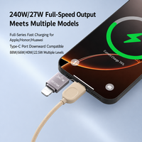 Câble de charge super rapide 65W 4 en 1, double type C, tressé, PD 27W, multifonction, cordon de charge USB pour voiture, compatible IOS et Android