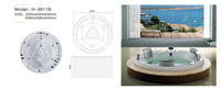 Spa rond Jakuzzi Bain à remous autoportant pour 3 à 4 personnes Salle de bain combinée Bains à remous Jacuzzis Hot Tube Outdoor Swim Spa