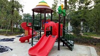 Ensemble de toboggans dynamiques multi-toboggans en acier et LLDPE, amusant, interactif, éducatif, pour aire de jeux extérieure pour enfants, écoles, jardins, résidences, CE