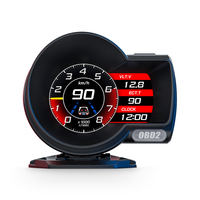 OBD2 LCD-Anzeige mit 12 Sprachen, Sportlichem Rundem Design, 10 Schnittstellen & Klarem Fehlercode für Globale OBDII-Fahrzeuge