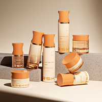 Ensemble bouteille et pot de crème pour le corps 50g 30ml 100ml rond unique de luxe pour soins de la peau