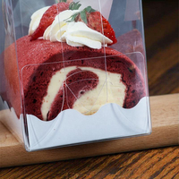 Boîte de transport de gâteaux en PET innovante et robuste avec poignée pour présentation de desserts de fête de mariage de boulangerie