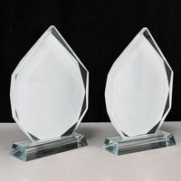 Nouvelle conception de trophée en cristal sublimé avec base transparente MH-J0284