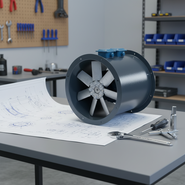 High Temperature Electric Marine Axial Fan with Stainless Steel Blades for Engine Room Use OEM/ODM