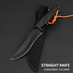 Cuchillo de pesca de hoja fija, tipo Bowie, para exteriores y camping, de acero inoxidable con mango de plástico, 4 mm de grosor, DIY OEM, 20 cm - Product Image 4