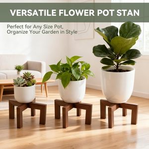 Supporto <span class=keywords><strong>per</strong></span> Piante da Interno in Legno, Alzate <span class=keywords><strong>per</strong></span> <span class=keywords><strong>Vasi</strong></span>, Porta <span class=keywords><strong>Fiori</strong></span> Adatto alla Maggior Parte dei <span class=keywords><strong>Vasi</strong></span> da Interno - Product Image 4