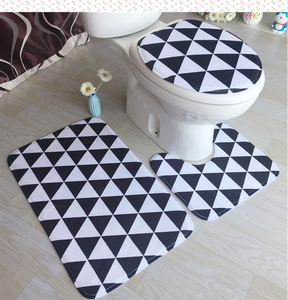 Epsilon Teppich Badezimmer Toilettenvorleger Waschbarer Tapete Banheiro Badezimmermatten-Set Flanell Rutschfeste Küchen- und Badematte - Product Image 3