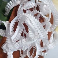 0146/1.0   Élastique à motif uni tissé, petite volantée, accessoires faits main DIY, couvre-chef, décoration de nappe, élasticité en dentelle