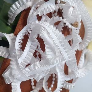 0146/1.0 شريط مطاطي منسوج بنمط صلب مع كشكشة صغيرة، إكسسوارات يدوية الصنع للزينة، مناسب لتزيين أغطية الطاولات والشعر - Product Image 3