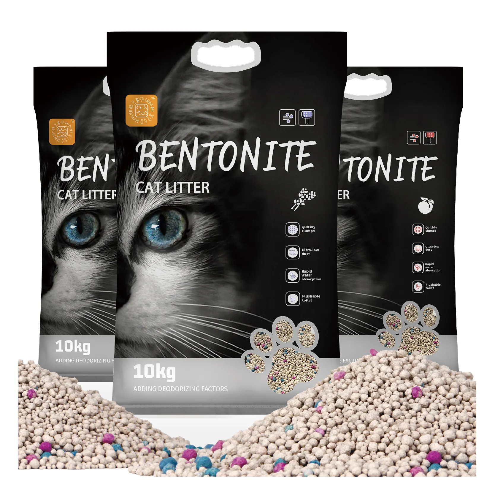 لوازم القمامة: المنتجات الأكثر مبيعًا بالرمال لفضلات القطط من البنتونيت 5-10-20