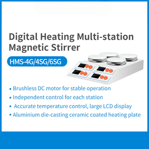 Agitador Magnético de Laboratorio Veidt de 6 Posiciones, Mezclador de Laboratorio de 1000 ml con Calefacción en Cada Posición a 160 °C, Agitador Magnético Multiposiciones con Calefacción - Product Image 3