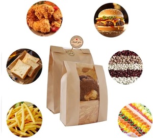 Vente en gros Sacs en papier d'emballage de pain kraft brun anti-graisse de qualité alimentaire avec fenêtre - Product Image 2