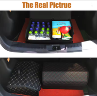 Boîte de rangement de coffre en cuir PU de voiture pliable haute capacité organisateurs d'accessoires automatiques pour un stockage pratique d'outils de voiture