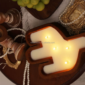 Ciotole in Legno a Forma di Cactus FORHER, Ciotole Artigianali per Candele, Ciotola in Legno per Candele di Soia - Product Image 5