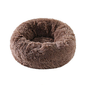 Herstellung Pet Zubehör Katze Waschbar Große Donut Runde Plüsch Sofa hund Luxus Rest verbesserte Schlaf Faux Pelz Hund Bett - Product Image 1