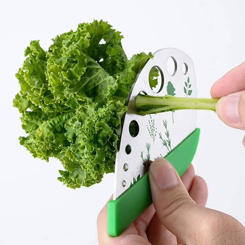 KingForce herb cut tools 9 holes Stainless Steel herb Kale leaf stripper tool best kitchen gadgets tools accessories