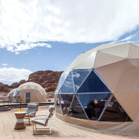 Tente Dôme Géodésique de Luxe 6m, PVC Transparent pour Hôtel Jardin Igloo Glamping