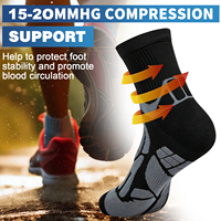 Chaussettes de compression athlétiques pour hommes personnalisées, respirantes, anti-humidité, pour la course à pied et les sports de plein air