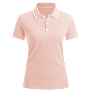 Polo deportivo transpirable ajustado de manga corta para mujer, bordado personalizado, anticontracción, verano, Color sólido, venta al por mayor, informal - Product Image 5