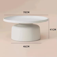 Ensemble de 2 tables basses rondes modernes et luxueuses pour salon, meubles créatifs populaires
