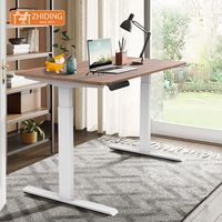 Bureau électrique ergonomique à double moteur, réglable en hauteur, pour se tenir debout ou assis, pour le bureau à domicile