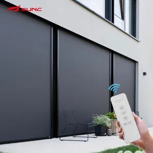 SUNC waterproof retractable shutter sun windproof roller zip screen blinds