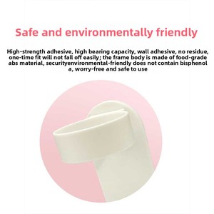 Support mural décontracté pour brosse à dents électrique, étagère de rangement en plastique à double niveau avec pot pour support de brosse à dents - Product Image 3