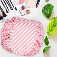 Sacs de maquillage magiques imperméables à cordon, grandes pochettes de rangement cosmétiques portables pour femmes, idéales pour les voyages quotidiens, vente en gros