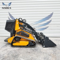 Bantalan Tahan Lama NIMBUS, Kinerja Stabil, Ban Lebar untuk Skid Steer Loader, Cocok untuk Penanganan Material Kebun, Skid Steer Loader