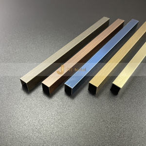 LL105 Hot Sale 304 Gold Brush Stainless Steel Waterproof Tile Trim U Shape Cold Rolled Steel <b>Corner</b> Profiles for Apartment - Product Image 5