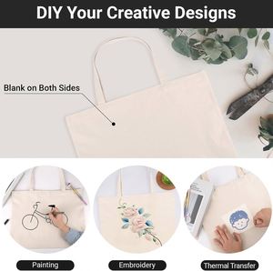 Factory Customized Printed Logo Eco Grocery Shopping Bag Reusable Blank Bulk Cotton <b>Canvas</b> <b>Tote</b> Bags for Sublimation Gift - Product Image 4