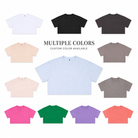T-shirt court pour femme, coupe ample décontractée, col rond, manches courtes, uni, décontracté, haut d'été, impression de logo personnalisée