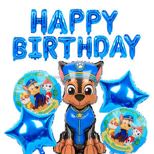 Bel pacchetto <span class=keywords><strong>di</strong></span> decorazione per feste <span class=keywords><strong>di</strong></span> compleanno a tema zampa per bambini con fumetto - Product Image 1