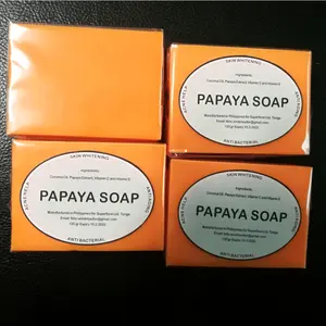 135g orange color organic papaya beauty best whitening soap for glowing skin natural acne