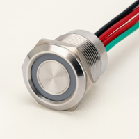 Saklar Dimmer Bulat Tahan Air 12mm 16mm 19mm 22mm, Saklar Tombol Tekan Logam, Saklar LED 12V Momentary, Produsen Saklar