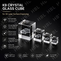 HBL Vente en gros de cubes en cristal K9 personnalisés, polis, gravés au laser 3D, blocs vierges pour la sublimation, pour la gravure de cadeaux DIY