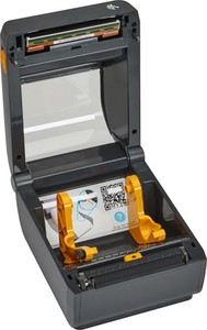 Véritable <span class=keywords><strong>imprimante</strong></span> de codes à barres thermique directe <span class=keywords><strong>Zebra</strong></span> <span class=keywords><strong>ZD421</strong></span> 4x6, résolution 300 Dpi, style couleur avec format de papier max 4 pouces, utilisée mais en stock - Product Image 2