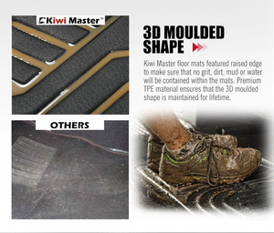 Tapetes de Piso 3D TPE <span class=keywords><strong>KIWI</strong></span> <span class=keywords><strong>MASTER</strong></span> para VW Amarok 2010 - Marzo 2023 - Product Image 5
