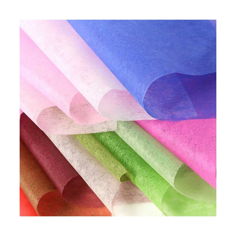 Hot Sale 17g 48x48cm Custom Printed logo Gift Handmade Bouquet Packaging Thin Tissue Flower Food Wrapping Paper