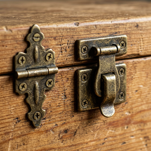 Boîte de rangement en bois <span class=keywords><strong>rustique</strong></span> vintage avec couvercle à charnières pour objets précieux, bijoux et décoration intérieure - Bois de pin naturel écologique - Product Image 4